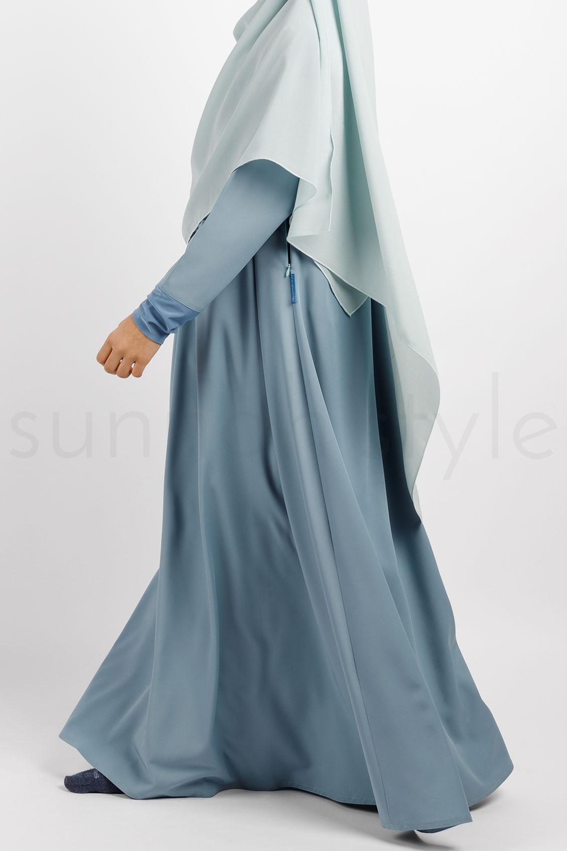 Sunnah Style Girls Simplicity Umbrella Abaya Powder